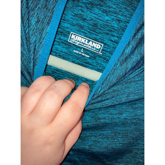 Kirkland heather blue lightweight zip up sweatshirt size large - Picture 2 of 7